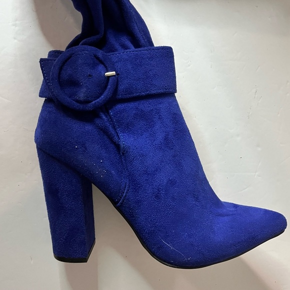ShoeDazzle Women’s “Darla” Blue Over-the-Knee Heeled Boots Size 8 - Picture 7 of 15